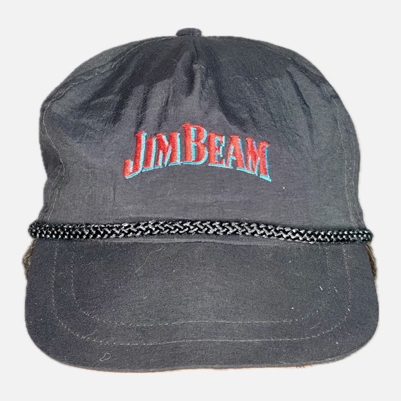 Vintage 90’s Jim Beam Whiskey Snapback Baseball Cap - Picture 1 of 7